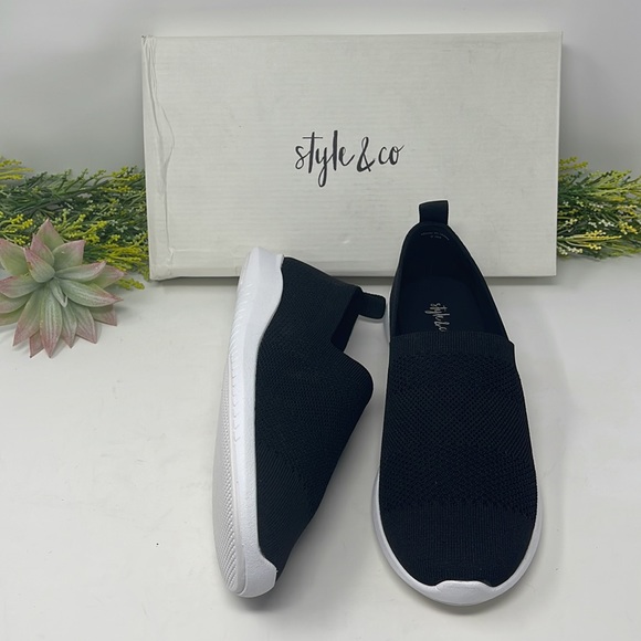 Style & Co. Shoes - Style & Co. Womens Masonn Knit Low Top Slip-On Sneakers